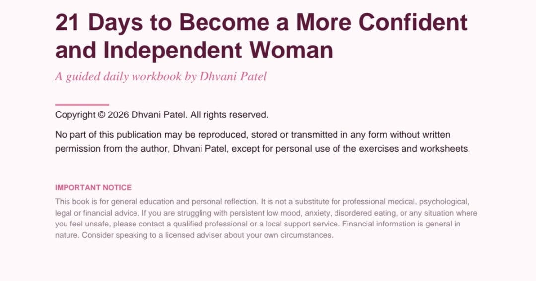 21 days to become a confident & independent women, image 2
