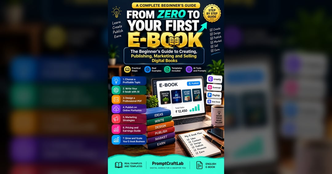 From Zero to Your First E-book: The Beginner's Guide to Creating, Publishing, Marketing & Selling Digital Books