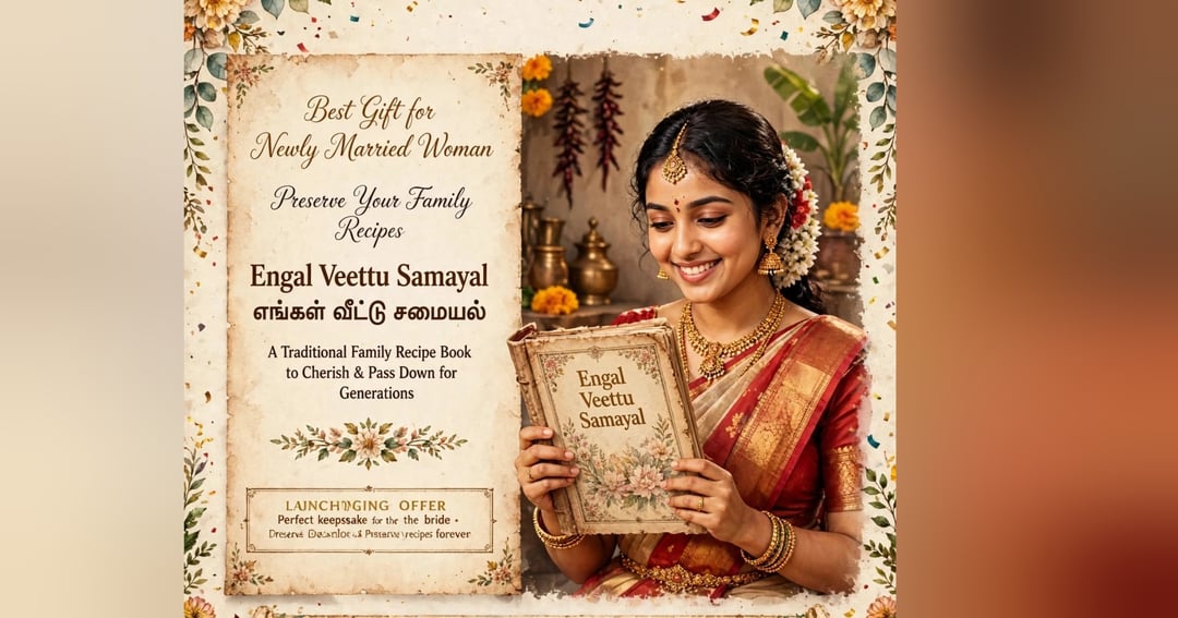 Engal Veettu Samayal - Heirloom Family Recipe Journal | 50 +Pages | Preserve Amma's Recipes For Generations | NRI Tamil Families Gift, image 2