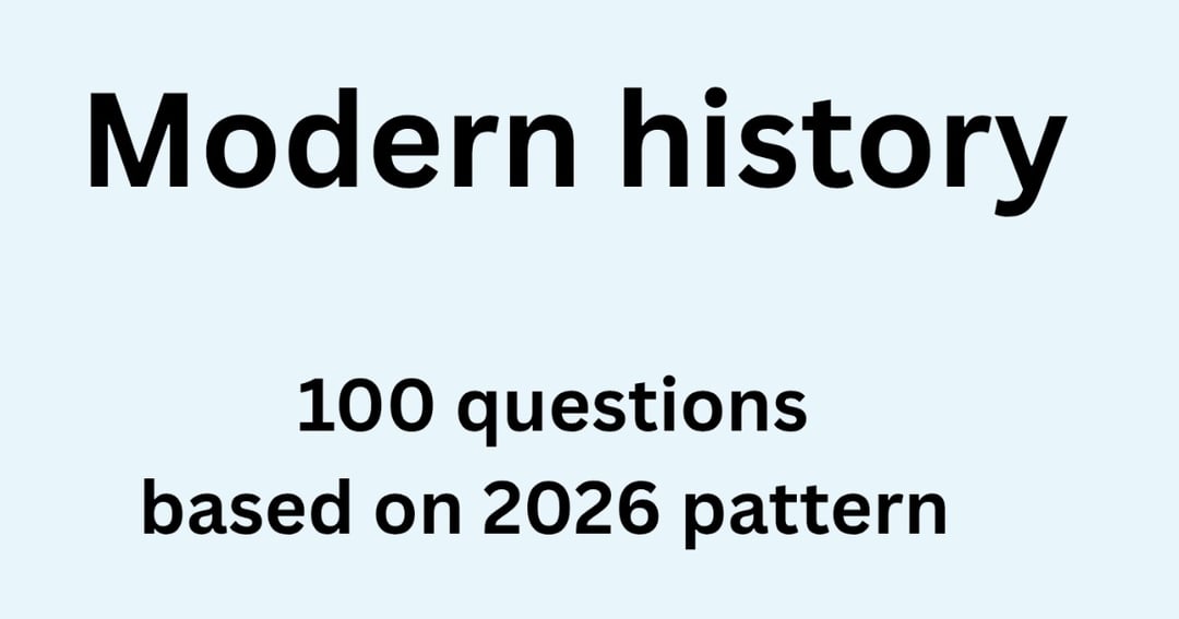 Modern history qn usefull for all exams