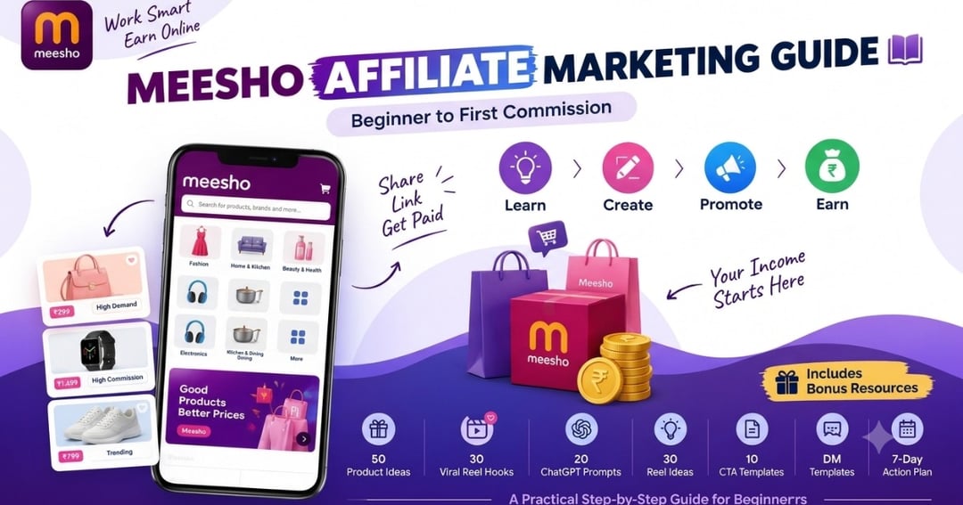 Meesho affiliate marketing guide Ebook📕
