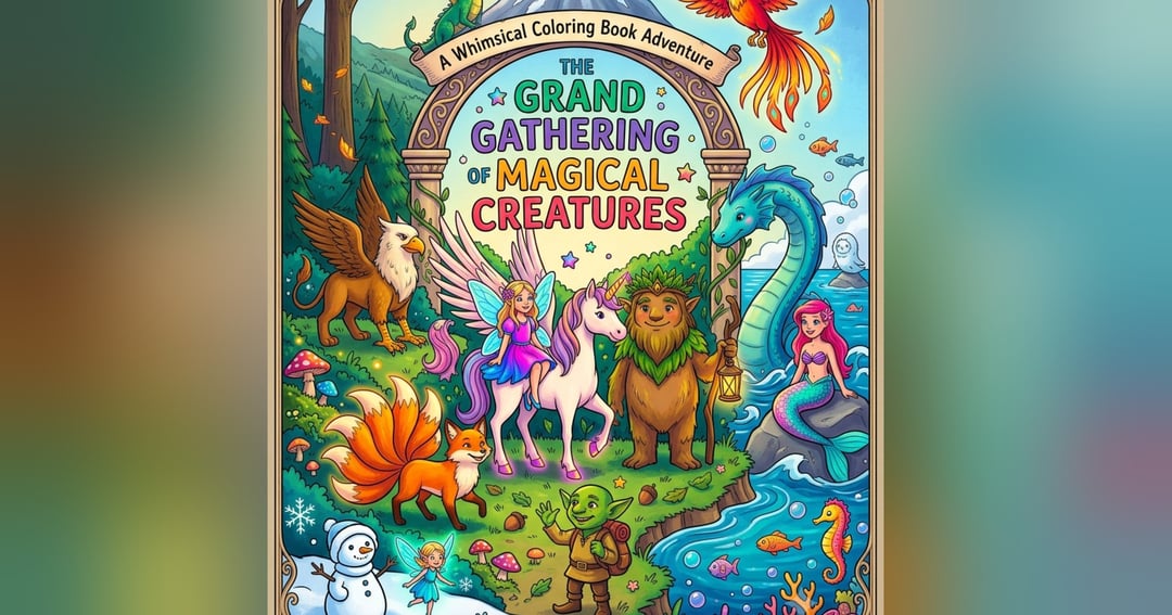 My Magical Friends: A Grand Gathering of Magical Creatures Coloring Book
