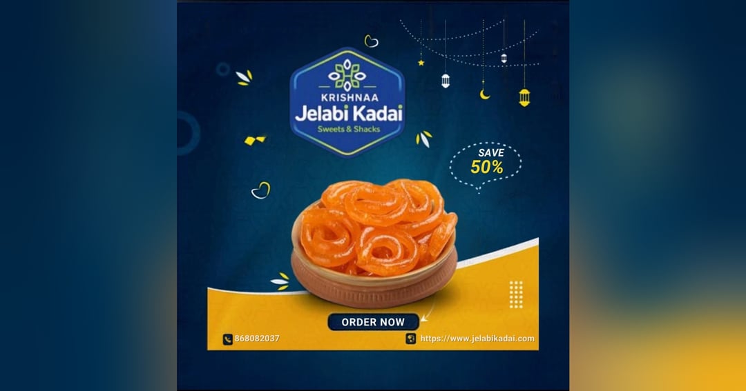 Krishna Jalebi Kadai – Editable Promotional Poster