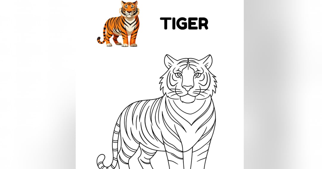 Animal Coloring Book for Kids Ages 2-6 - 40 Cute Animals to Color, image 2