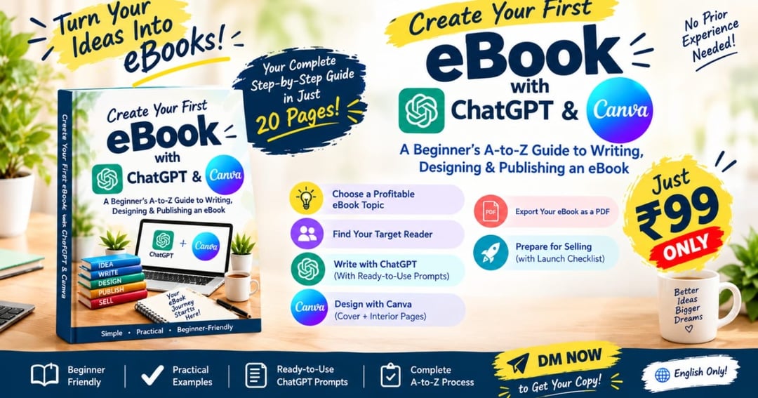 Create Your First eBook with ChatGPT & Canva - Complete Beginner Guide