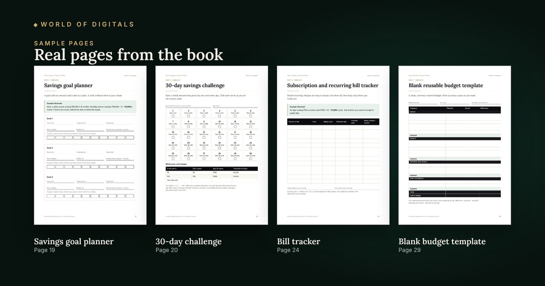 Smart Savings & Budget Planner – Printable Monthly Budget Workbook (PDF), image 3