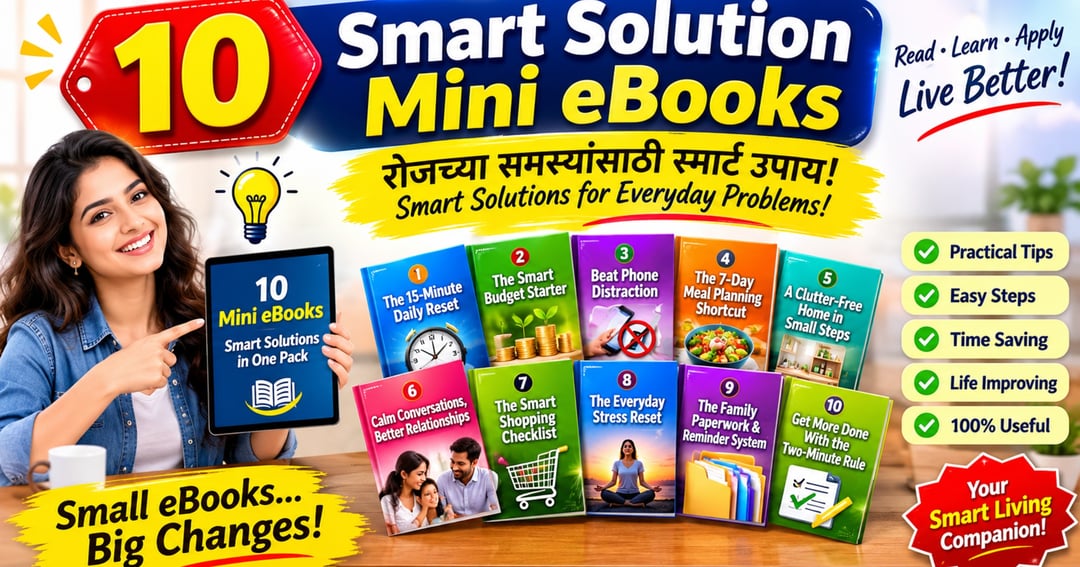 10 Smart Solution Mini eBooks – रोज़मर्रा की समस्याओं के स्मार्ट समाधान | Smart Solutions for Everyday Problems