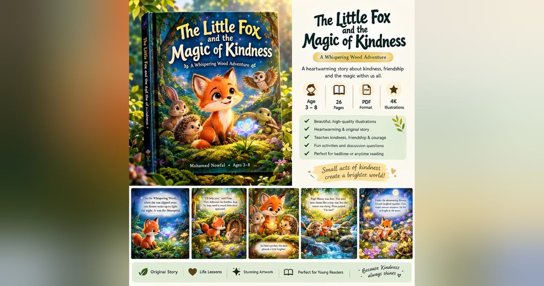 The Little Fox and the Magic of Kindness | Premium Illustrated Children's Storybook PDF | Ages 3–8, image 2
