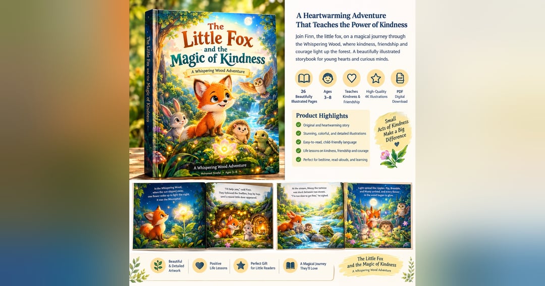 The Little Fox and the Magic of Kindness | Premium Illustrated Children's Storybook PDF | Ages 3–8, image 3