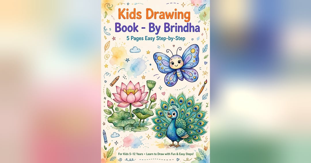 Kids Drawing Learning Book - 5 Easy Steps | By Brindha