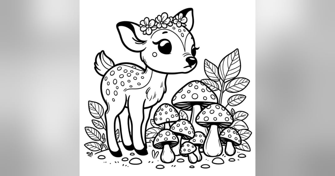 Coloring Book themed Enchanted Forest, image 3