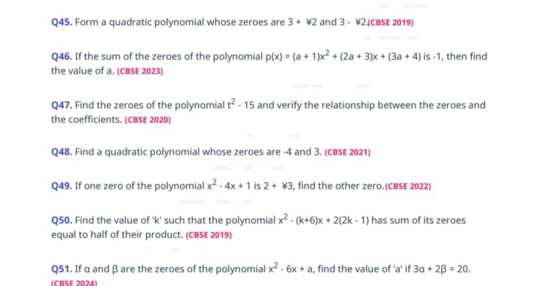 MATHS PYQ  CLASS 10 CBSE 2026-27, image 4
