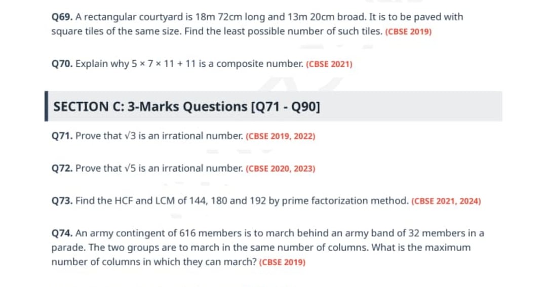 MATHS PYQ  CLASS 10 CBSE 2026-27, image 3