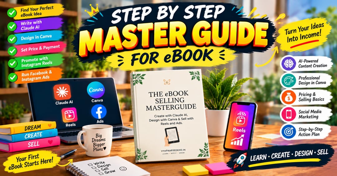 The E-Book Selling Masterguide 📘 | Create with Claude AI, Design with Canva & Sell Online ✨🎯