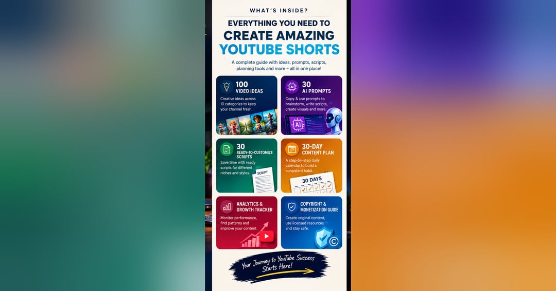 **The Ultimate YouTube Shorts Starter Kit: 100 Video Ideas, 30 AI Prompts & 30 Ready-to-Use Scripts**, image 2