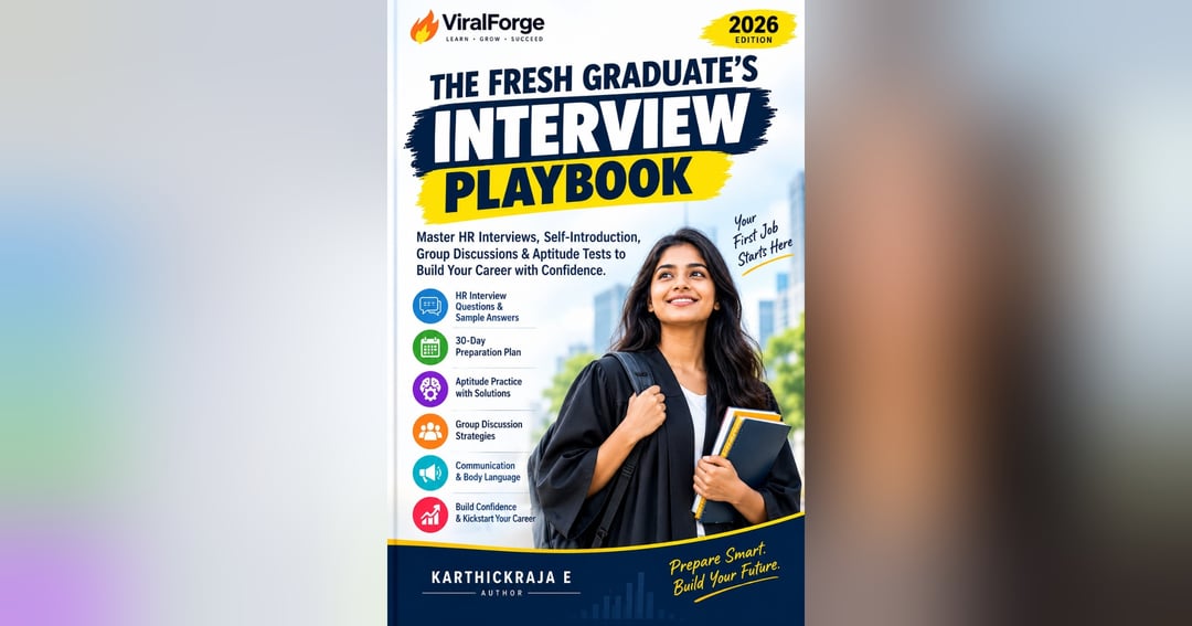 The Fresh Graduate's Interview Playbook 2026  Subtitle: Master HR Interviews, Self-Introduction, Group Discussions & Aptitude Tests to Build Your Career with Confidence.