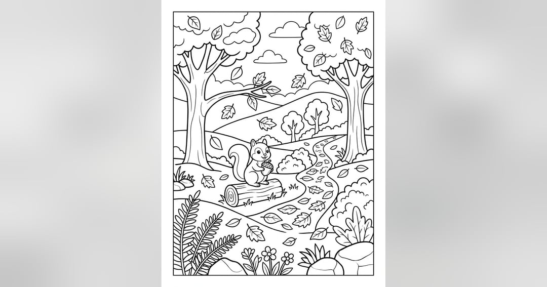 Nature Scenery Colouring Book for Kids, image 4