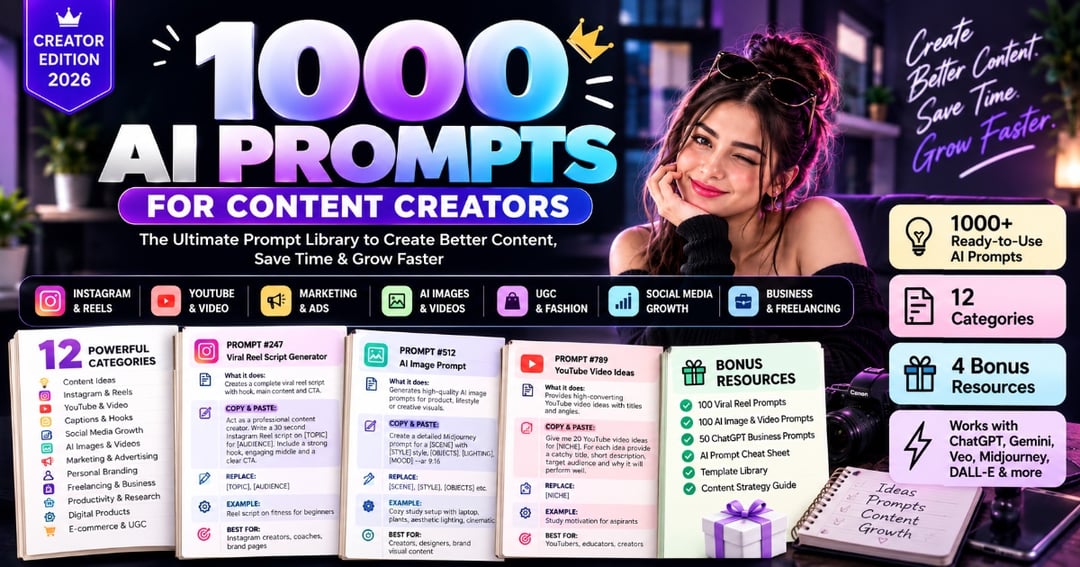 1000 Ai Prompt For Content Creators