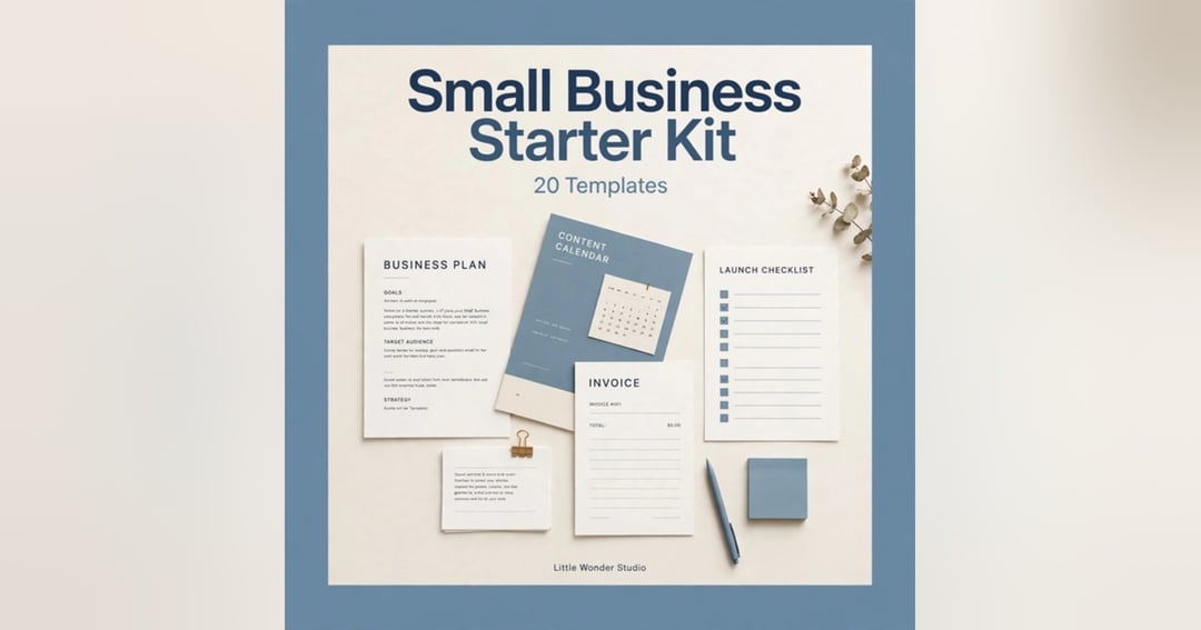 Small Business Starter Kit – 20 Printable Templates | Little Wonder Studio