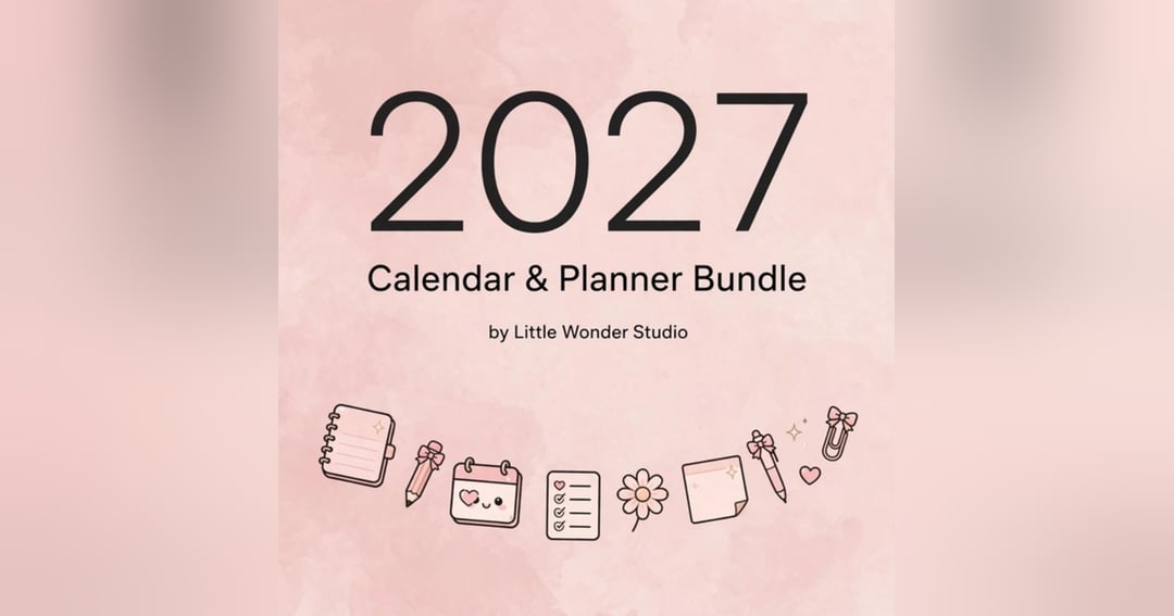 2027 Calendar & Planner Bundle