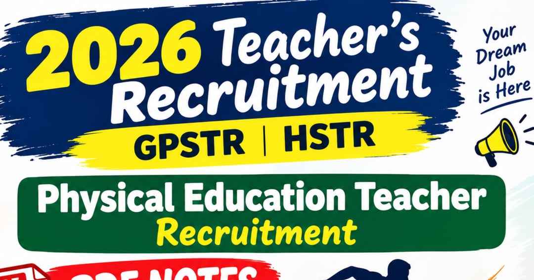 Karnataka Physical Education Teacher Recruitment 2026 – Complete Study Guide (Kannada + English)