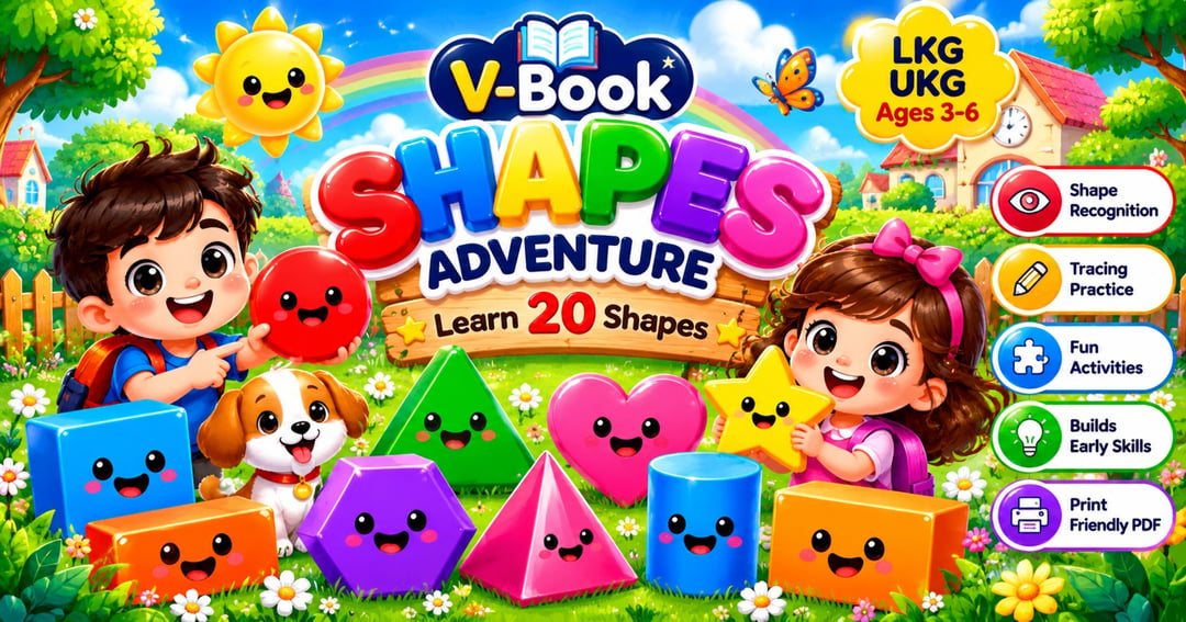 Shapes Adventure – Learn 20 Shapes | Fun Tracing & Preschool Activities