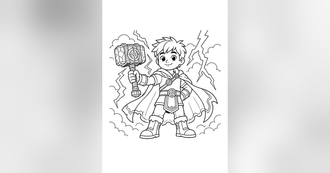 Cute and adventure superhero characters colouring book for kids, image 2