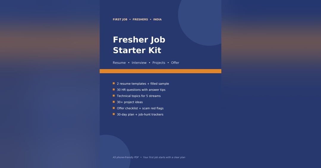 Fresher Job Starter Kit: Get Your First Job with a Clear 30-Day Plan