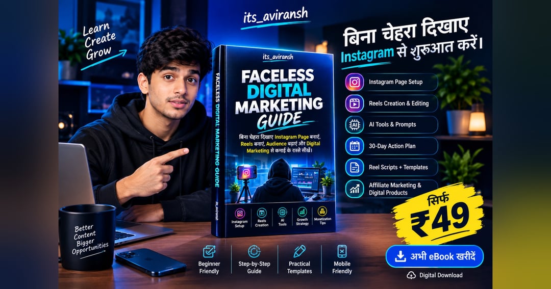 Faceless Digital Marketing Guide in Hindi | its_aviransh