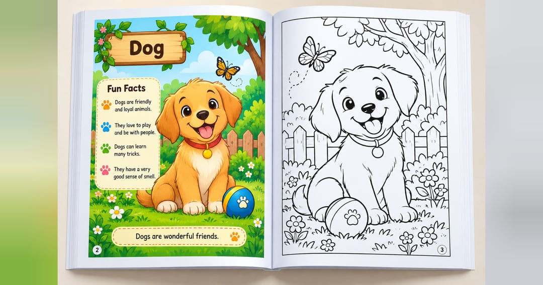 Animal Friends: A Colouring Book for Kids, image 2