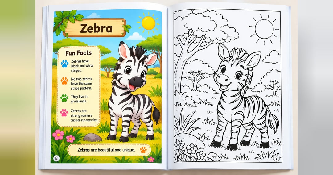 Animal Friends: A Colouring Book for Kids, image 3
