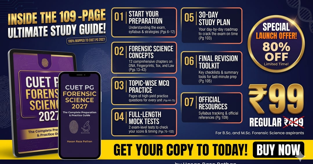 CUET PG Forensic Science 2027 Preparation Guide