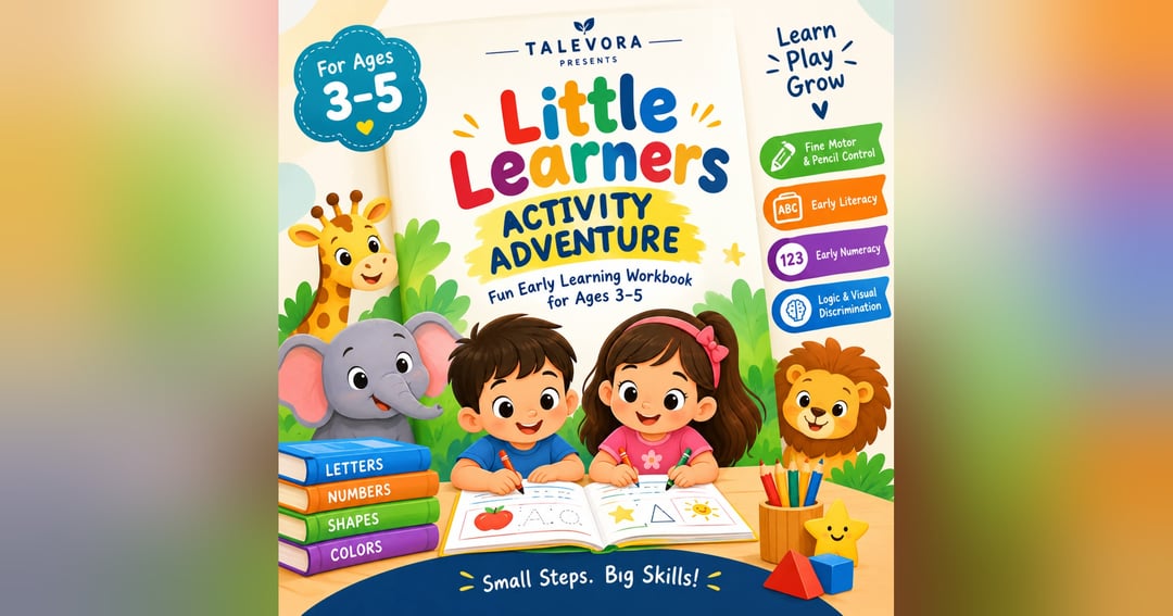 Little Learners Activity Adventure Workbook | Printable Preschool Learning Activities for Ages 3–5