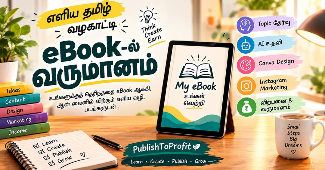 eBook-ல் வருமானம் – எளிய தமிழ் வழிகாட்டி
