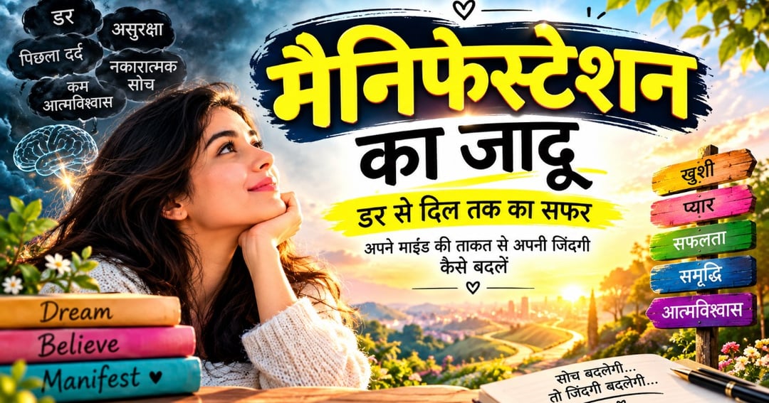 मैनिफेस्टेशन का जादू डर से दिल तक का सफर अपने माइंड की ताकत से अपनी ज़िंदगी कैसे बदलें