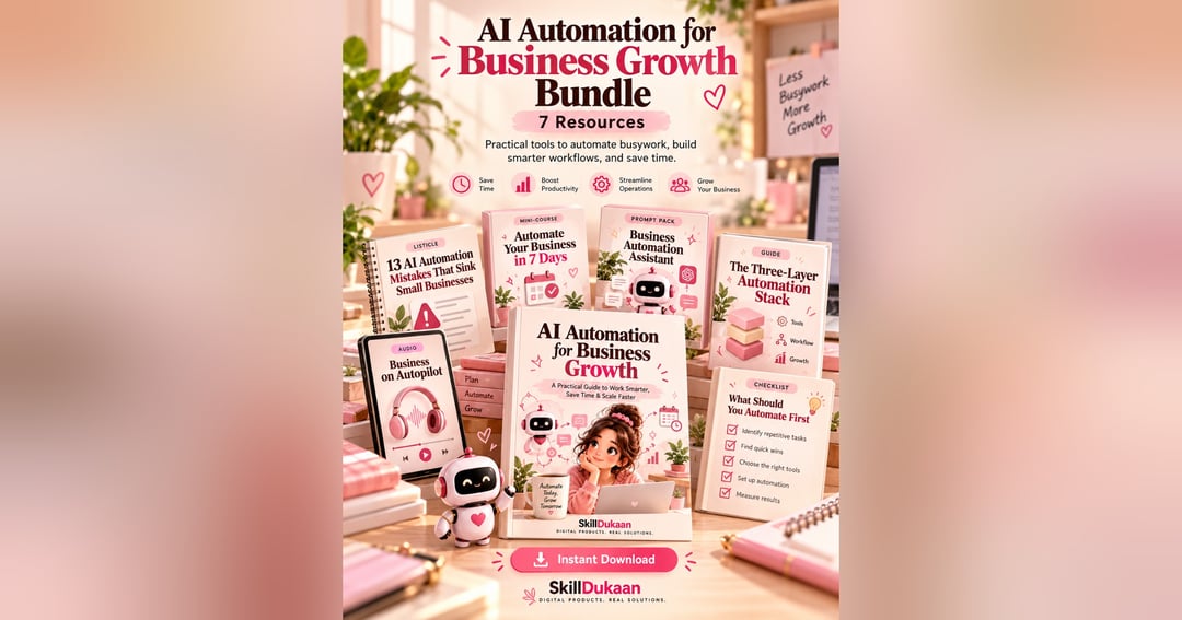 AI Automation for Business Growth Bundle — 7 Resources   (BLACK FRIDAY LIMITED TIME OFFER OFFER)