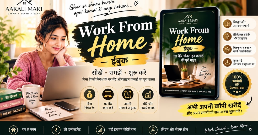 वर्क फ़्रॉम होम: घर बैठे काम पाने की पूरी गाइड (नकली जॉब से बचकर)