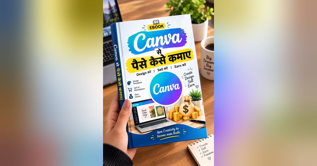 Canva से पैसे कैसे कमाएं: Step-by-Step Complete Guide (E-Book)