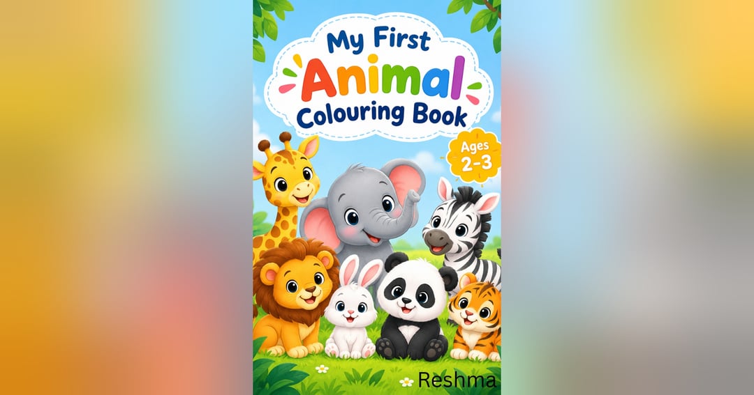 My first animal colouring book