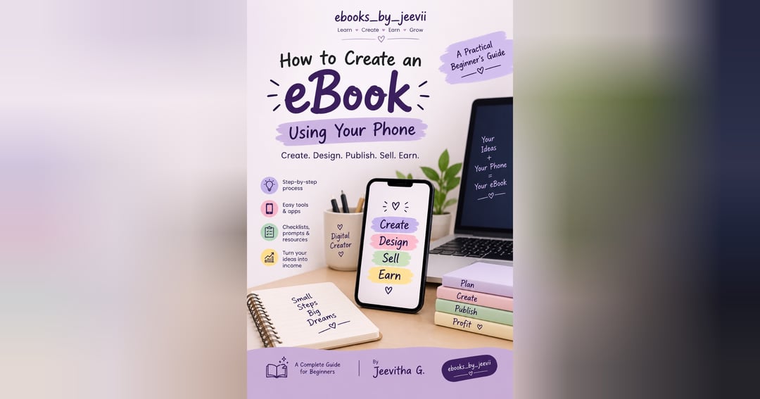 Create, Sell & Earn: A Beginner’s Guide to Creating E-books Using Your Phone and AI
