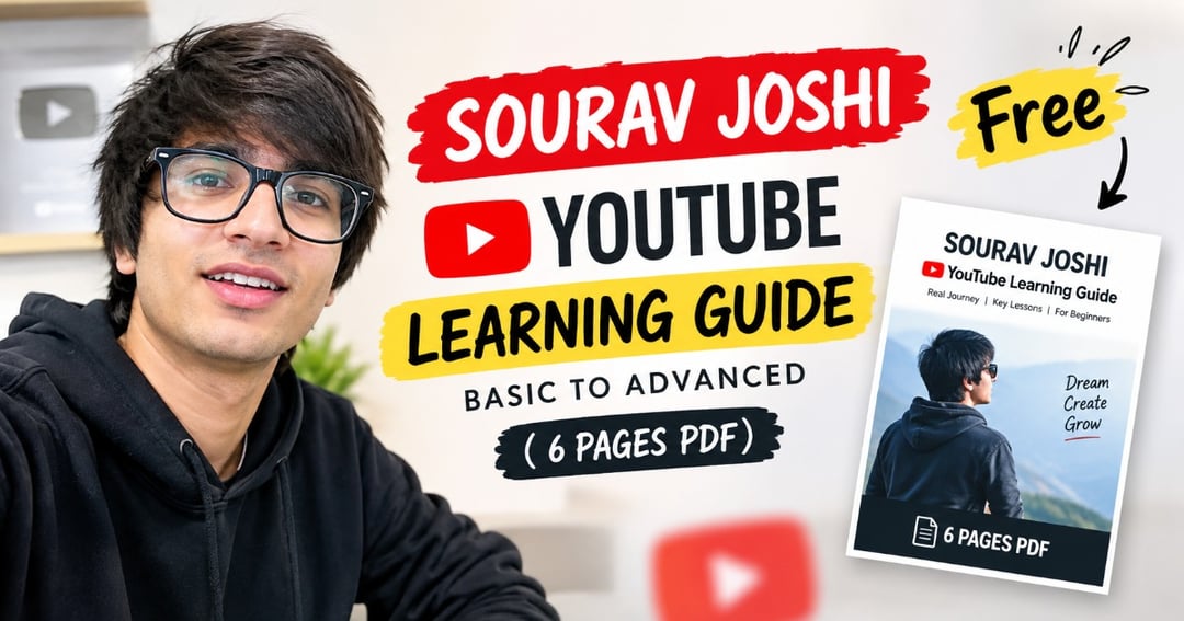 Sourav Joshi Se YouTube Learning 📚 | FREE PDF