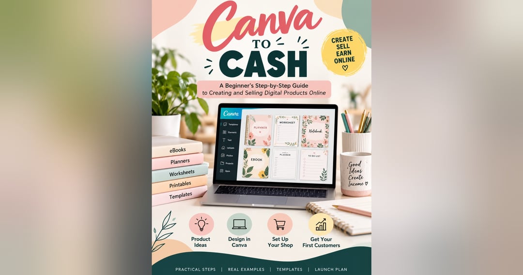 Canva to Cash – Your Beginner’s Guide to Creating & Selling eBooks