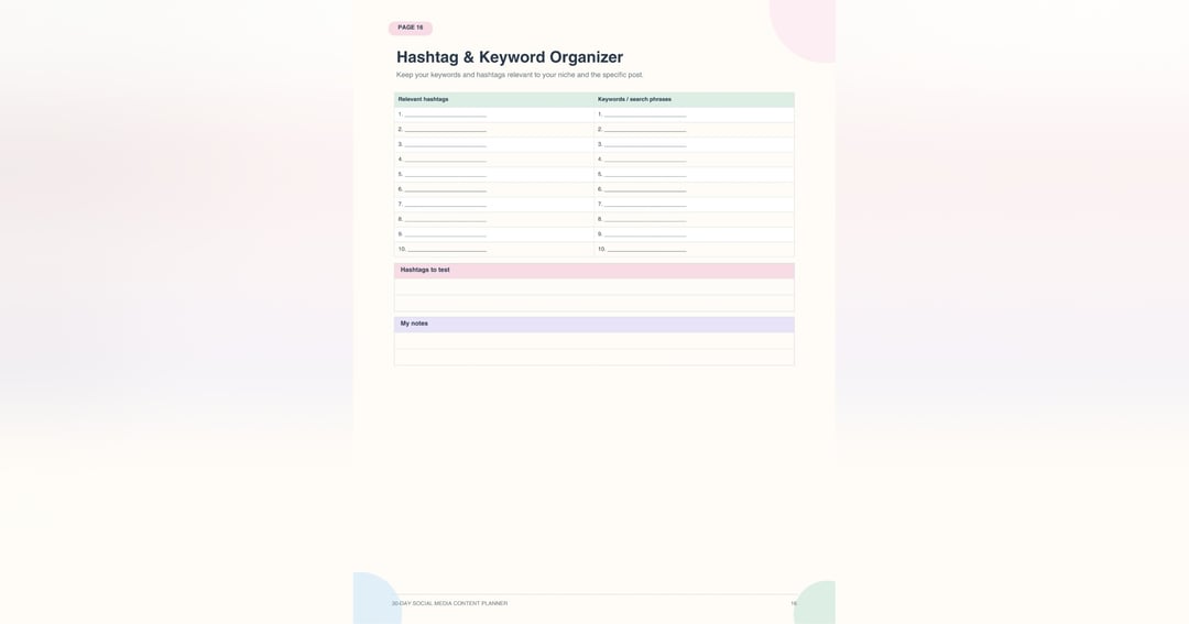 30-Day Social Media Content Planner | Instagram Reels, Content Calendar & Caption Templates, image 5