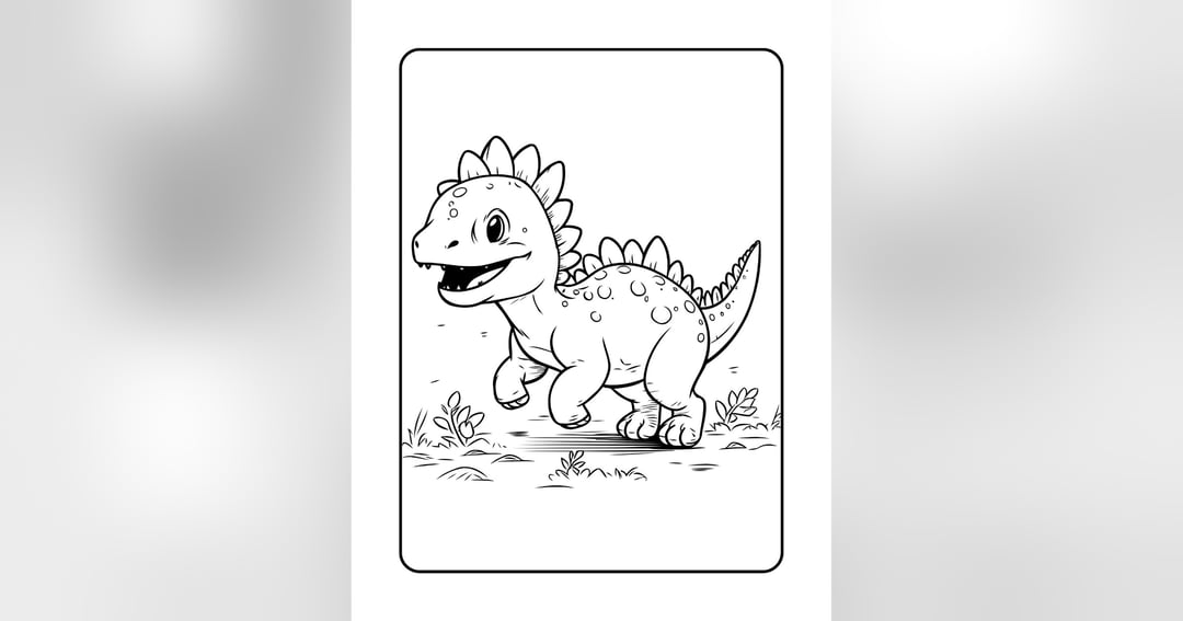 My First Baby Dinosaur Coloring Book for Kids | Printable PDF, image 3