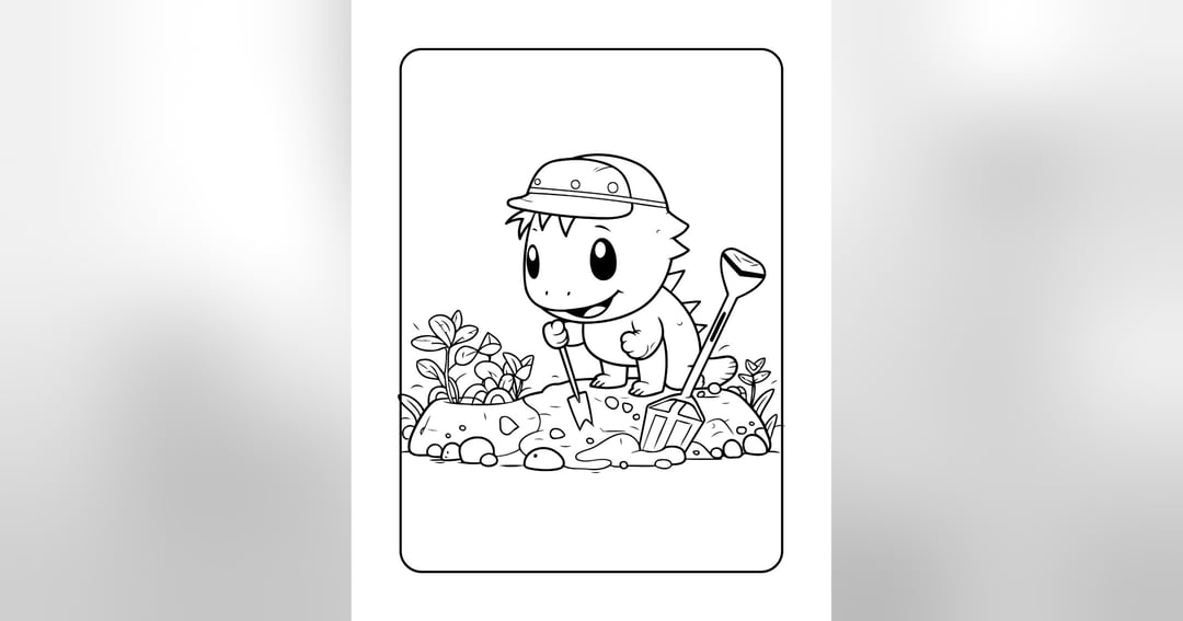 My First Baby Dinosaur Coloring Book for Kids | Printable PDF, image 2