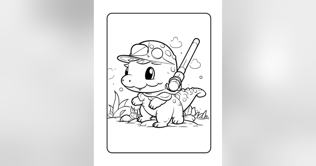 My First Baby Dinosaur Coloring Book for Kids | Printable PDF, image 4