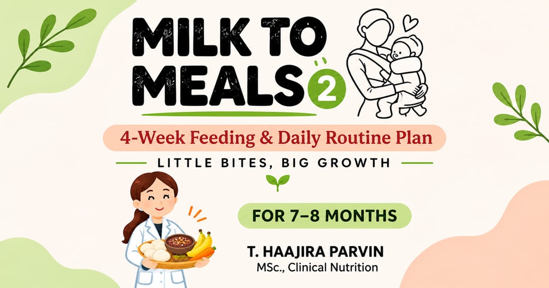 Milk to Meals 2: 4-Week Feeding & Daily Routine Plan (7–8 Months)