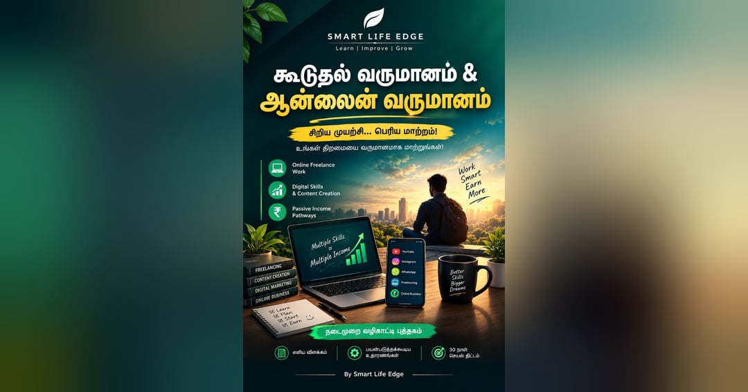 Smart Side Income Guide - 100% Practical Tamil E-Book - Smart Life Edge