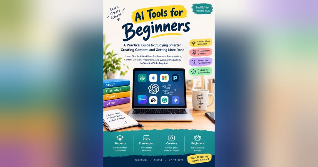 AI Tools for Beginners: A Practical Guide to Studying Smarter, Creating Content, and Getting More Done