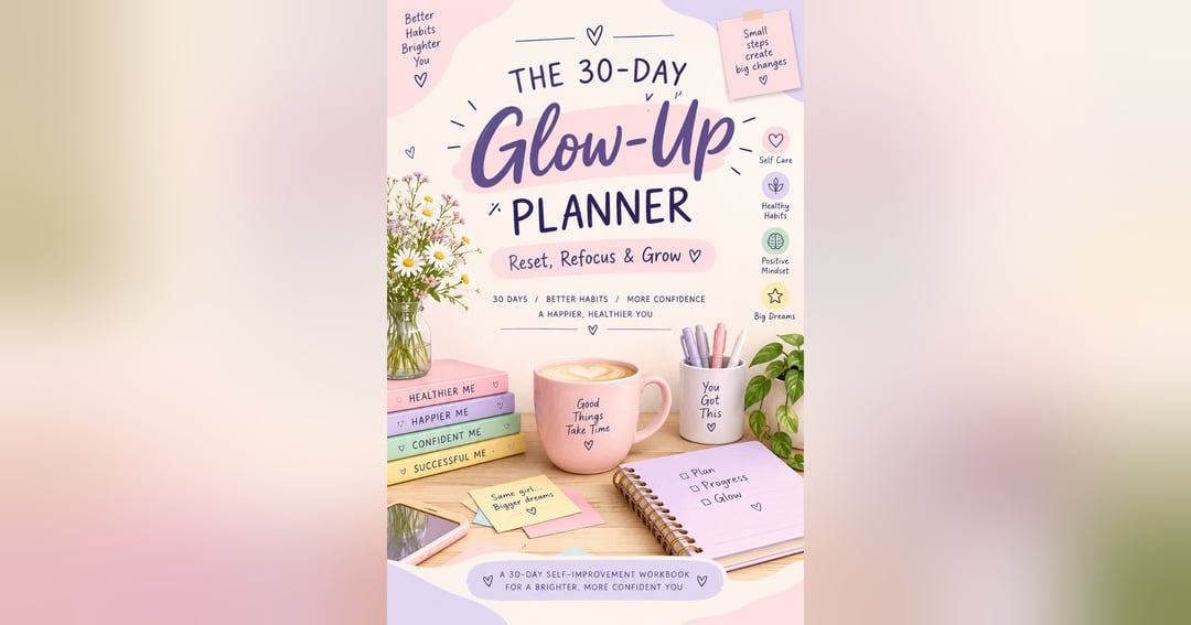 30-Day Glow-Up Planner: Reset, Refocus & Grow β¨